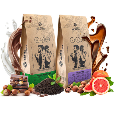 Kávészett Bro Coffee Roastery Nicaragua Colibrí Azul + Brazil Samba 2x1kg (2kg)