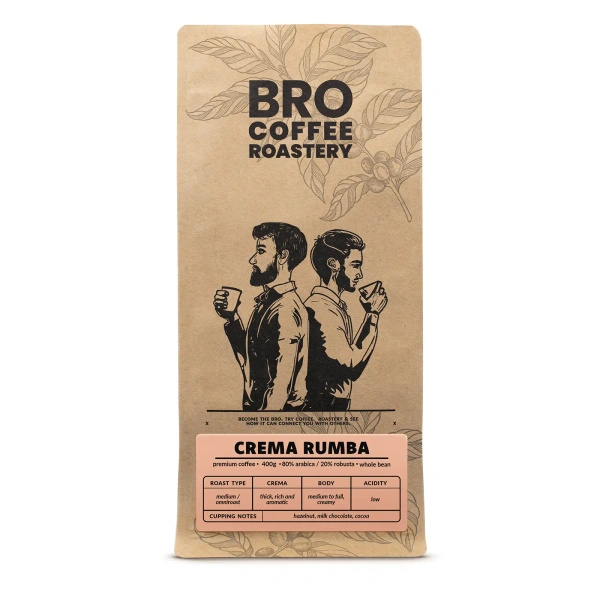 Bro Coffee Roastery – Szemes kávé Crema Rumba 400 g