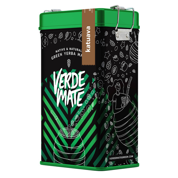 Yerbera – Fém doboz + Verde Mate Green Katuava 0,5 kg