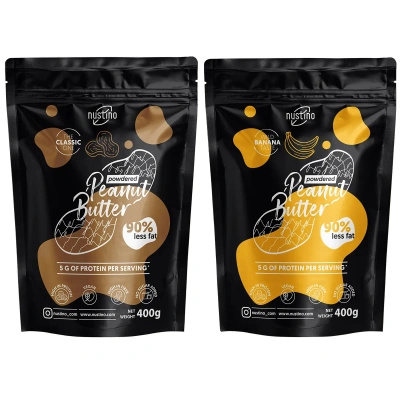 Mogyoróvaj por szett Nustino: Classic + Banana 2x400g