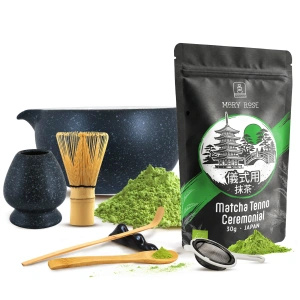 Ceremoniái matcha teafőző készlet: japán BIO matcha 30g + kiegészítők