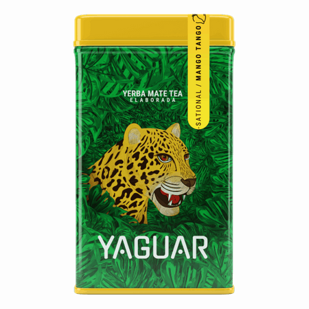 Yerbera – Fém doboz + Yaguar Mango Tango 0,5 kg