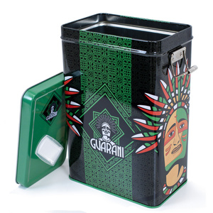 Yerbera – Fém doboz + Guarani Elaborada con Palo Tradicional 0,5 kg