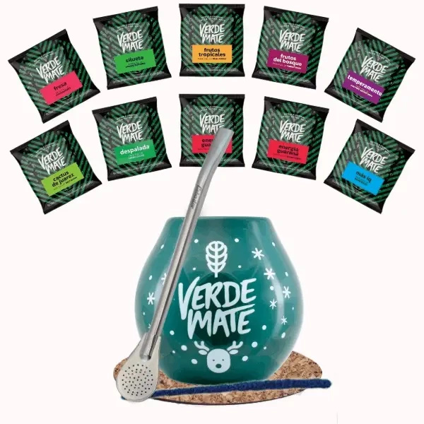Yerba Mate Green készlet 500g Mate tökre Bombilla 10x50g