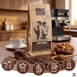 Bro Coffee Roastery – Szemes kávé Pure Crema 1 kg
