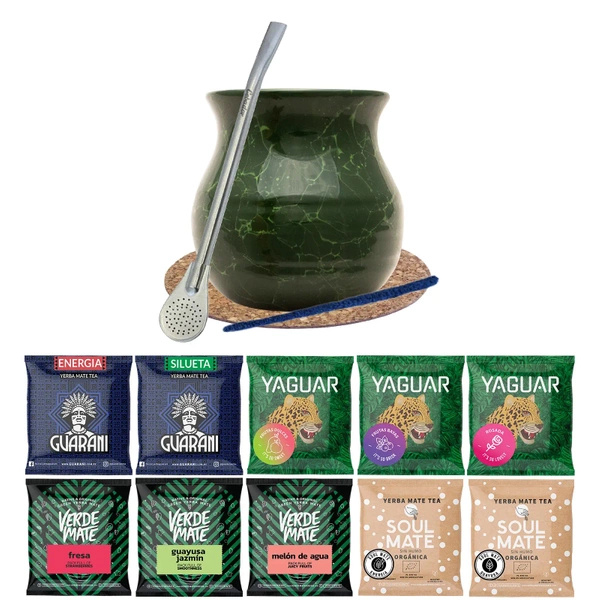 Mate Tea Verde Mate Zöld 500g Mate Gourd 10x50g Mate Tea zöld 500g Mate Gourd 10x50g