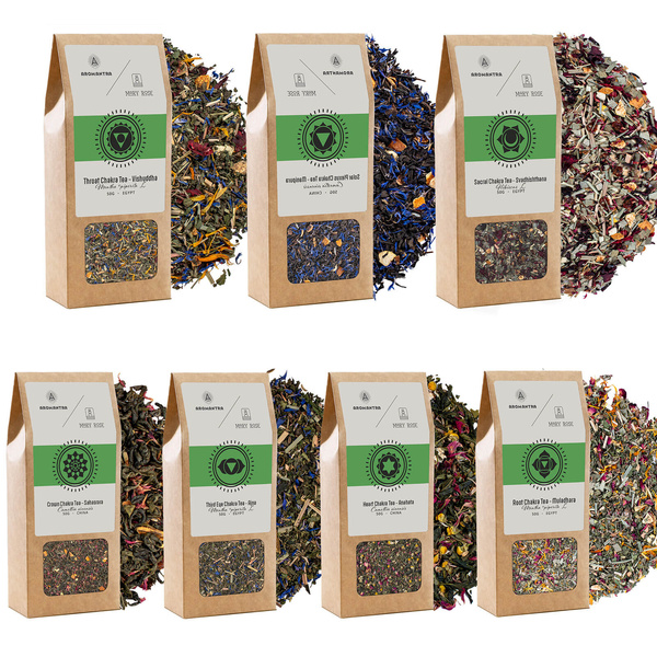 Ezoterikus teakészlet a 7 csakra erősítésére