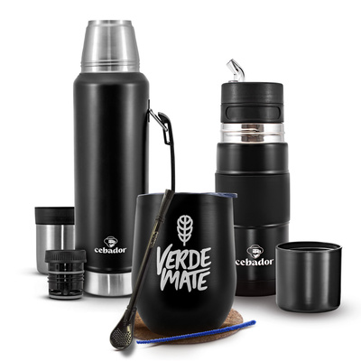 Yerba Mate tartozékkészlet: Yerbomos + termosz + termikus mate tök