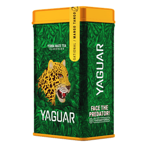Yerbera – Fém doboz + Yaguar Mango Tango 0,5 kg