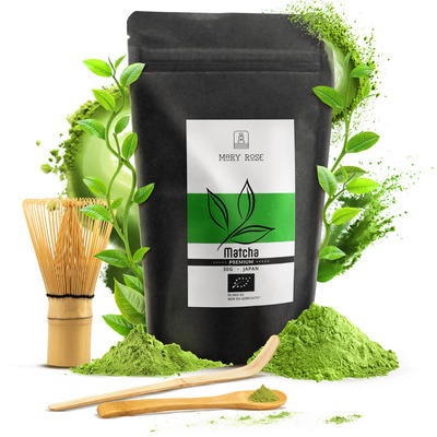 PRÉMIUM matcha teafőző készlet: japán BIO matcha 30g + kiegészítők