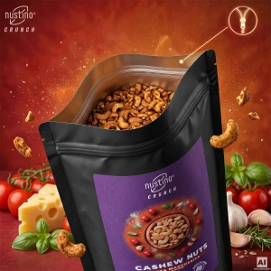 Nustino Crunch – Pörkölt kesudió – Pizza Margherita Flavour 100 g