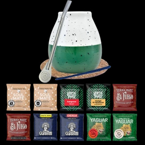 Yerba Mate készlet 10x50g Kalácsa + Bombilla