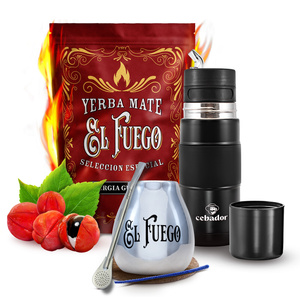 Yerba Mate készlet El Fuego Energia 500g 0,5kg Yerbomos + Mate Tökre + Bombilla