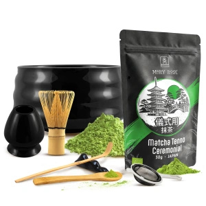 Ceremoniái matcha teafőző készlet: japán BIO matcha 30g + kiegészítők