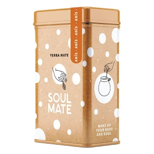 Yerbera – Fém doboz + Soul Mate Orgánica Anís 0,5 kg