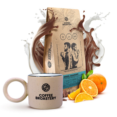 Bro Coffee Roastery szett: Brazil Guaxupe kávé + bögre