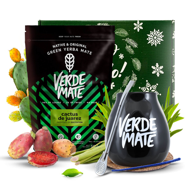 Ajándékkészlet Yerba Verde Mate Cactus 0,5kg