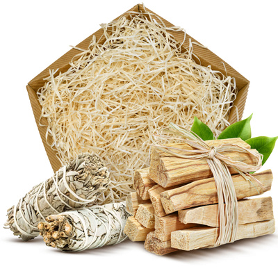 Palo Santo + fehér zsálya füstölő ajándékcsomag