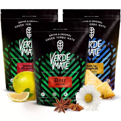 Yerba mate szett Verde Mate Green Mas IQ 3x500 1,5kg