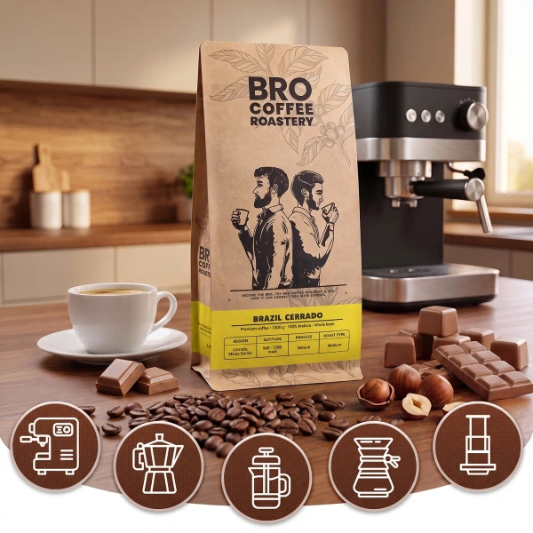 Készlet Bro Coffee Roastery Brazil Samba + Brazil Cerrado 2x1kg (2kg)
