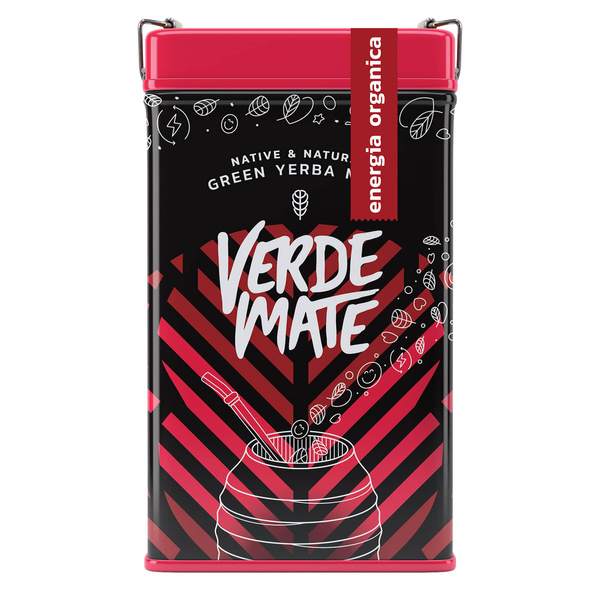 Yerbera – Fém doboz + Verde Mate Green Energia Organica 0,5 kg