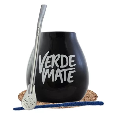 Black Verde Mate tök + bombilla készlet