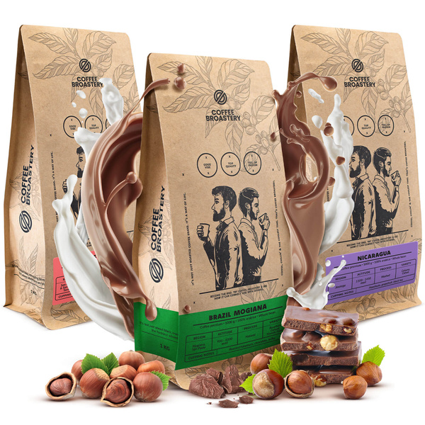 Kávészett Bro Coffee Roastery Costa Rica San Rafael + Nicaragua Colibrí Azul + Brazil Samba 3x1kg (3kg)