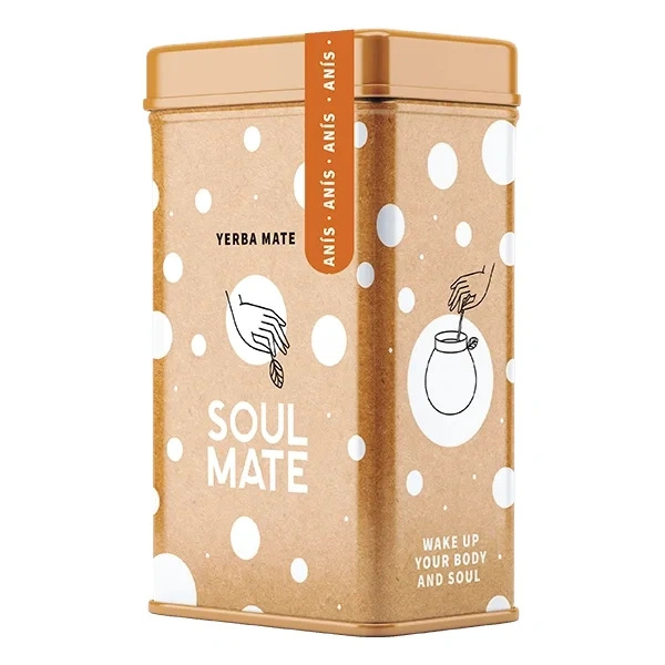 Yerbera – Fém doboz + Soul Mate Orgánica Anís 0,5 kg