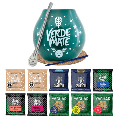 Yerba Mate készlet 10x50g Téli tök Bombilla