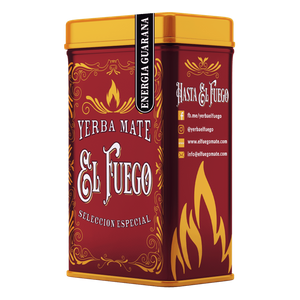Yerbera – Fém doboz + El Fuego Energia Guarana 0,5 kg