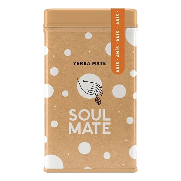 Yerbera – Fém doboz + Soul Mate Orgánica Anís 0,5 kg