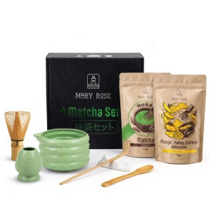 Ajándékkészlet színes Matcha Latte-hoz: Matcha + Yellow Matcha + kiegészítők