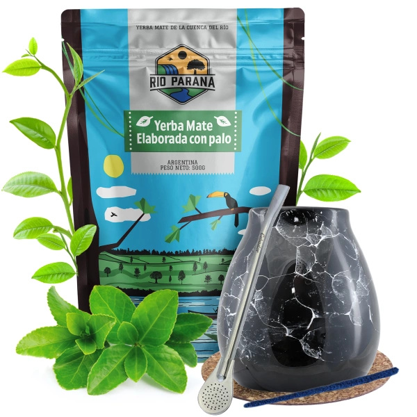 Yerba Mate készlet Rio Parana Mate Tökre Bombilla 500g