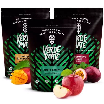 Yerba mate szett Verde Mate Zöld gyümölcsös 3x500 1.5kg