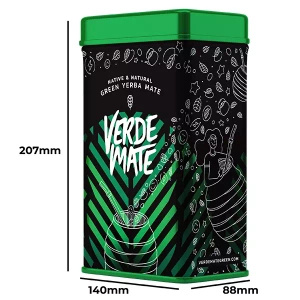 Yerbera – Fém doboz + Verde Mate Green Hangover 0,5 kg