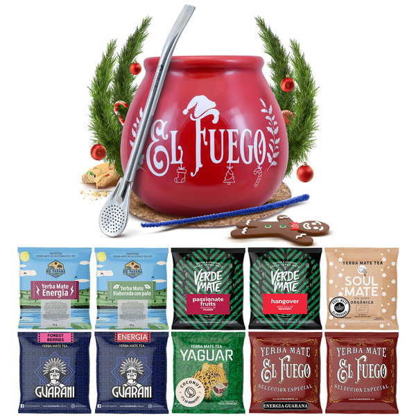 Yerba Mate 10x50g 500g mintakészlet + kiegészítők