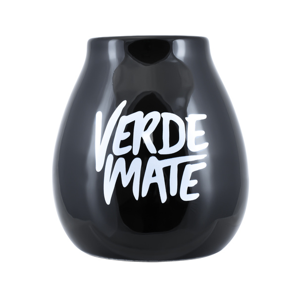 Kerámia matétök Verde Mate logóval (fekete) 350 ml