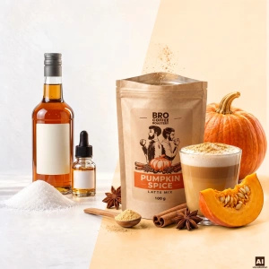 Pumpkin Spice Latte szett: Bro Coffee Roastery Brazil Cerrado kávé 1kg + Pumpkin Spice Latte Mix 100g