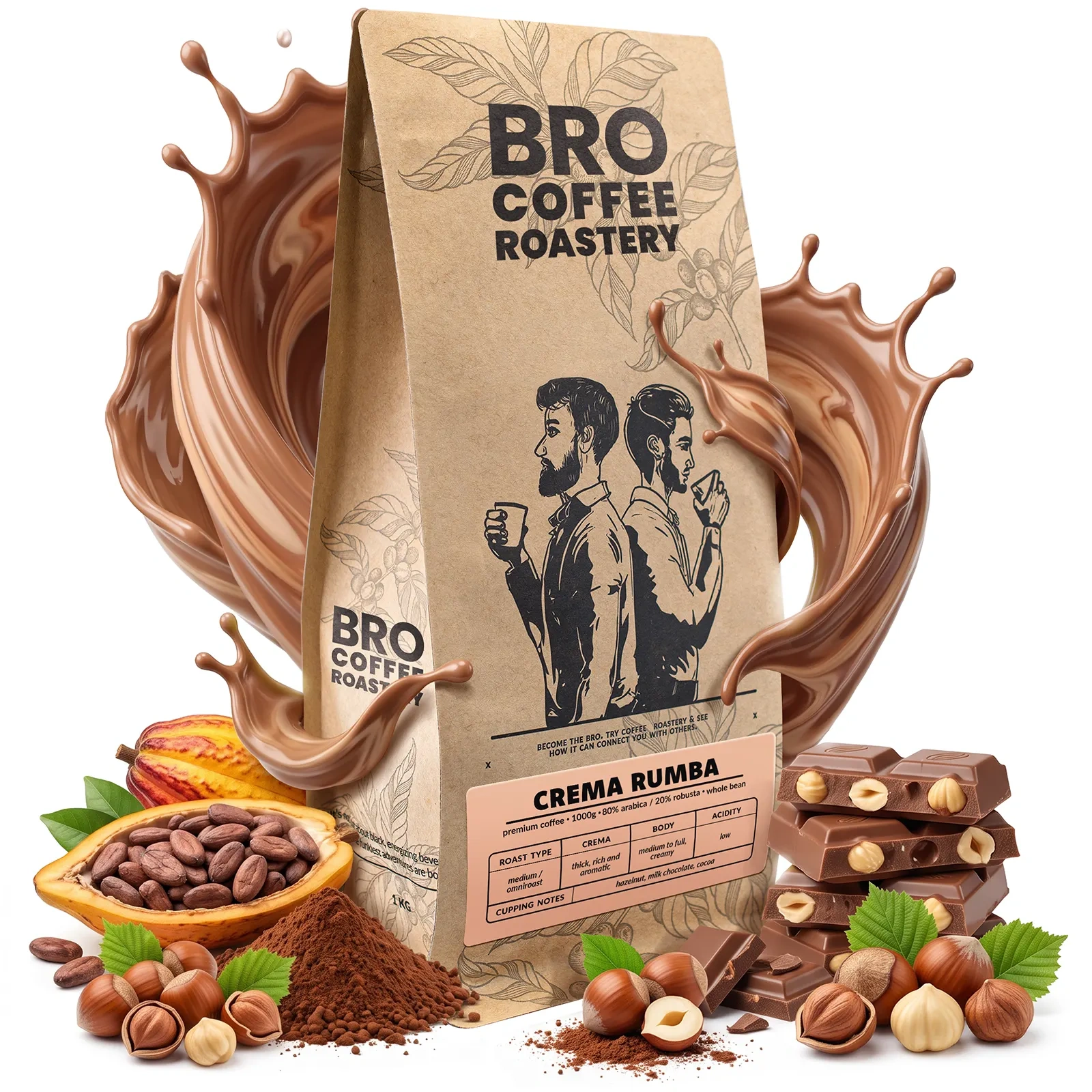Bro Coffee Roastery Crema Rumba - 80% arabica 20% robusta szemes kávé