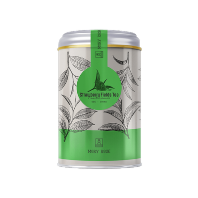 Mary Rose - Strawberry Fields zöld tea konzervdobozban - 50g