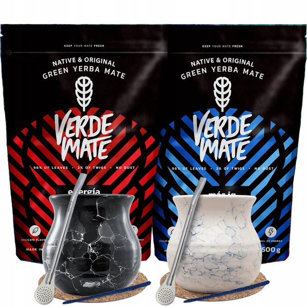 Yerba Mate készlet két személyre Bombilla Matero 1000g