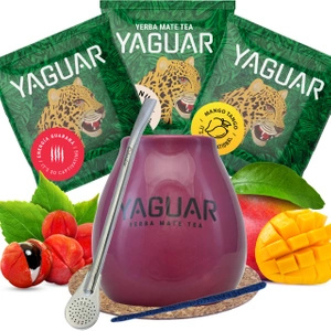 Állítsa be a Yerba Mate Guarana BIG Calabash Bombilla