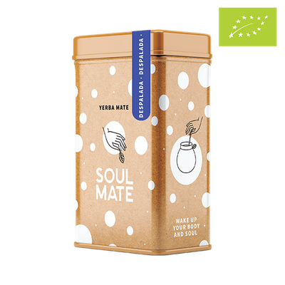 Yerbera – Fém doboz + Soul Mate Orgánica Despalada 0,5 kg