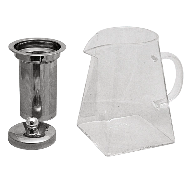 A 950 ml-es szűrős teáskanna méretei: magasság 14 cm