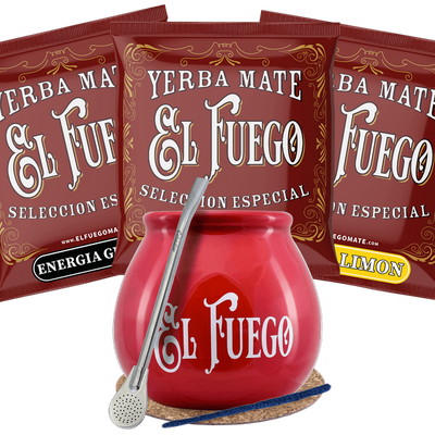 Yerba Mate El Fuego Calabash Bombilla induló készlet