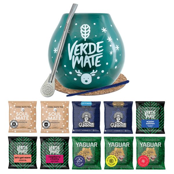 Yerba Mate készlet 10x50g Téli tök Bombilla