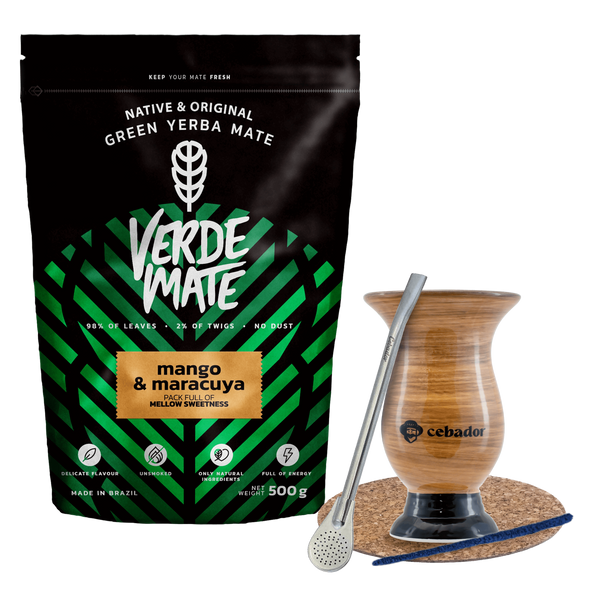 STARTER SET BOMBILLA MATERO + Yerba Mate Zöld