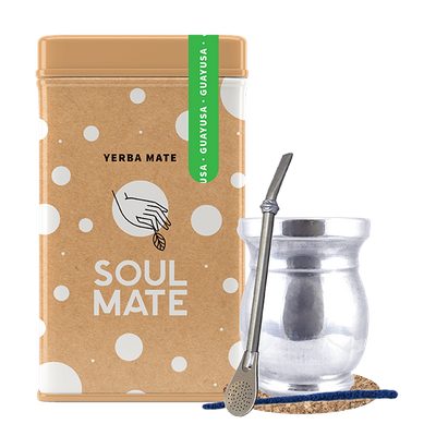 Yerbera készlet Yerba Mate Soul Mate Guayusa 0.5kg Palo Santo