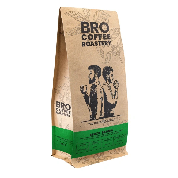 Bro Coffee Roastery – Egész kávébabos Brazil Samba Premium 400g