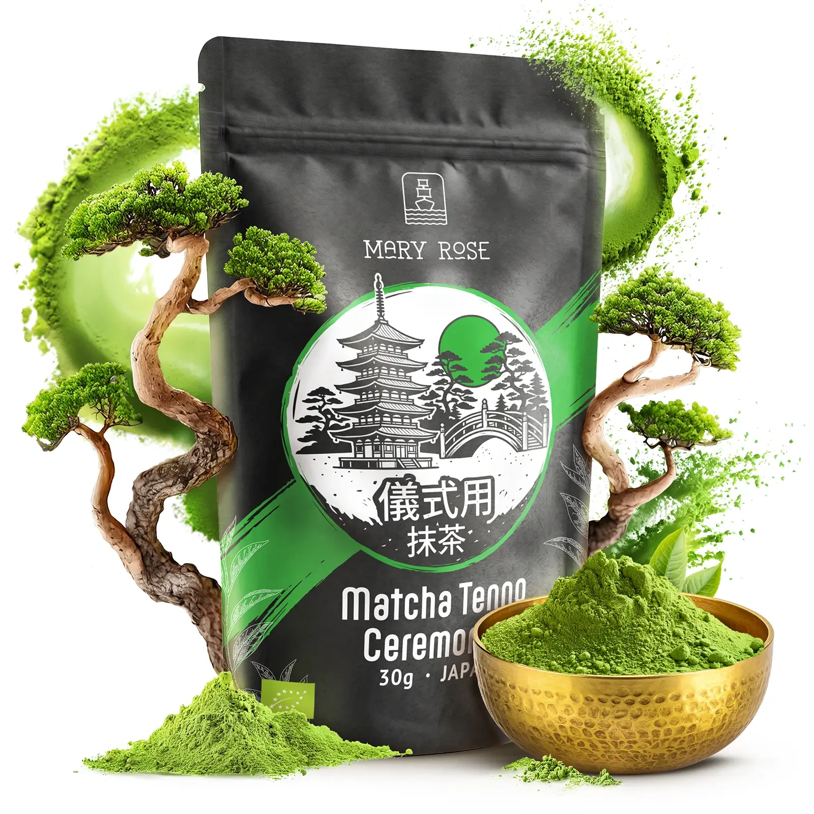 Japán ceremoniális BIO matcha Mary Rose